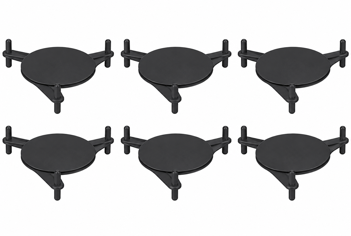 Black Plastic Mug Stackers, Set of 6