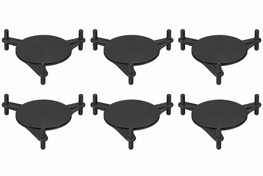 Black Plastic Mug Stackers, Set of 6