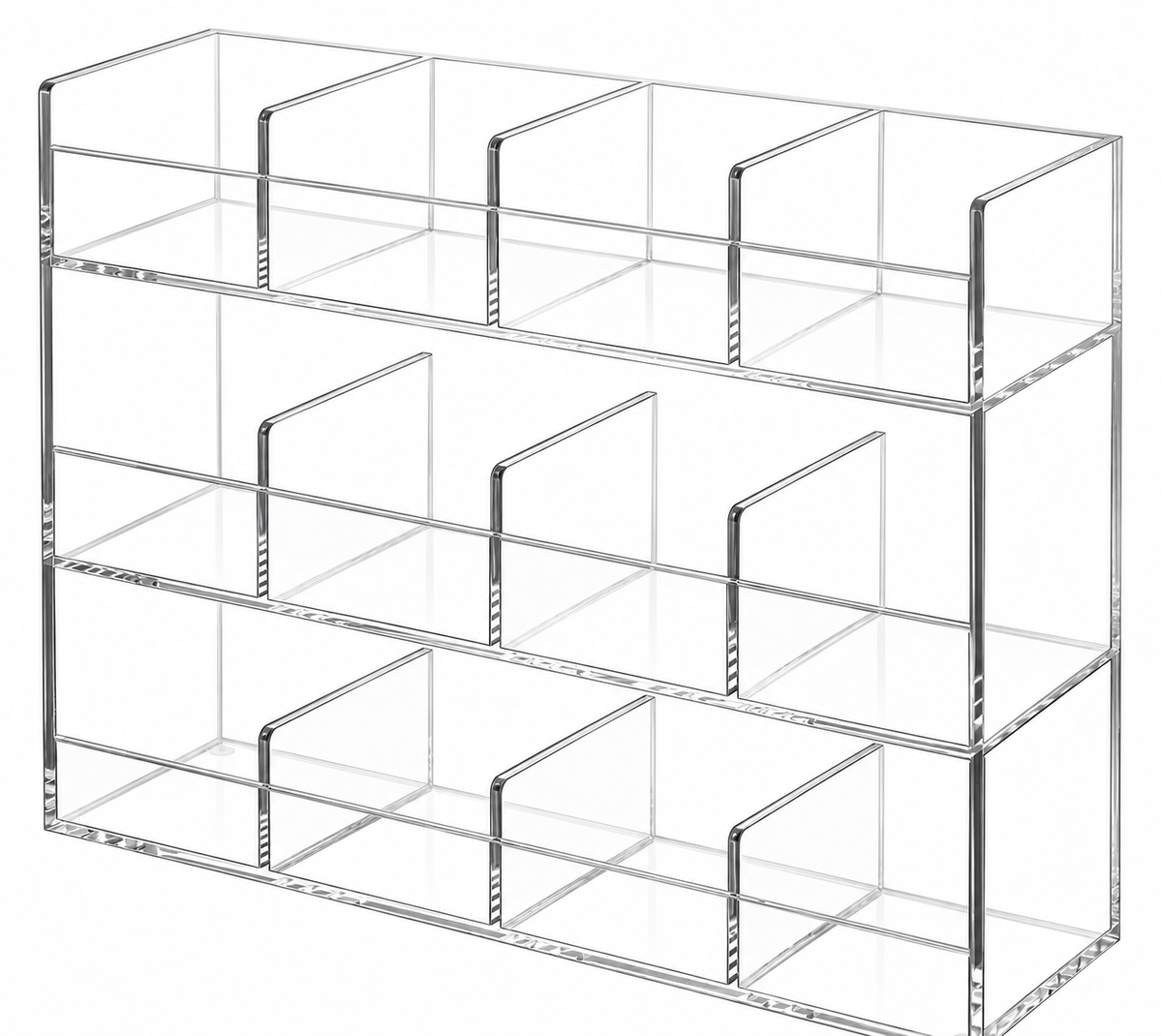 Clear Acrylic Three-Tier Tea Packet Organizer